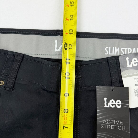Lee Men's Slim Straight Motion Flex Waistband Stretch Black Pants Size 40X30 NWT - Picture 9 of 11